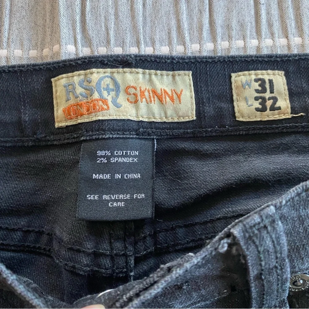 RSQ Skinny Jeans Black Denim W31 L32 Cotton